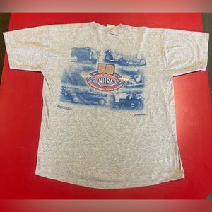 Vintage 2001 NHRA “50 Years of Power - Championship Drag Racing” Grey Shirt L